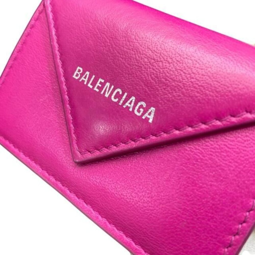 Balenciaga Paper Mini Wallet Trifold Wallet Fold Wallet Compact Wallet - Picture 10 of 10